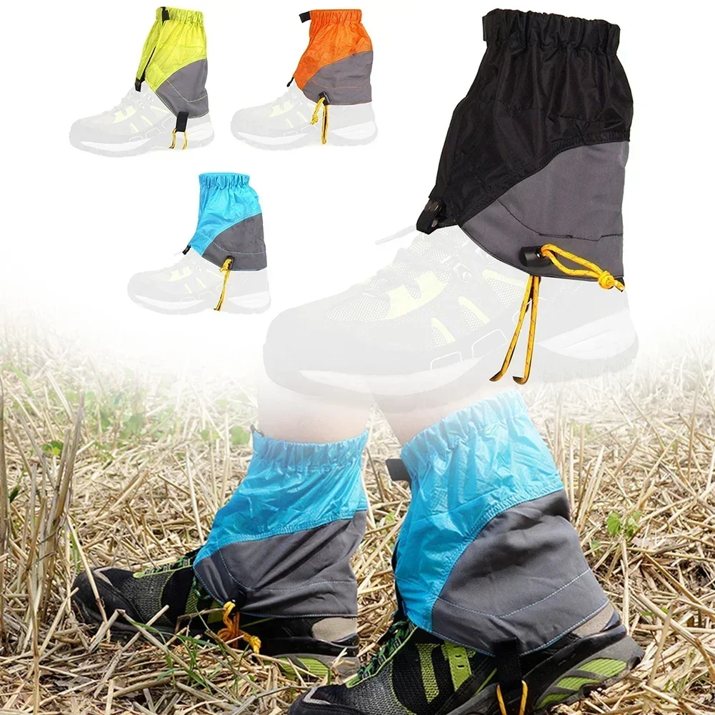 

1 Pair Outdoor Hiking Leg Gaiters Nylon Waterproof Snow Ankle Legging Sleeves For Hiking Trekking Mountaineering Shoes Cover