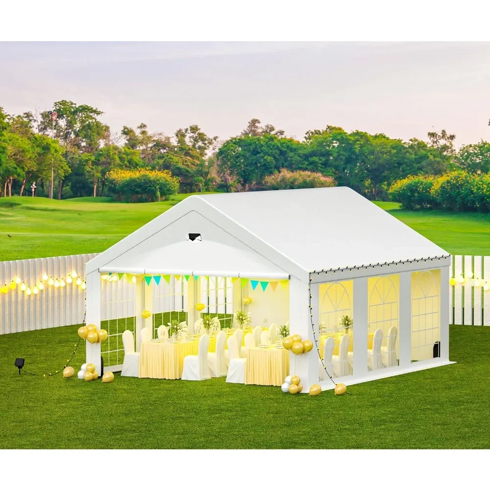 10x20FT Heavy Duty Tents for Parties with Removable Sidewalls,Outdoor Waterproof Event Tent,Perfect for Wedding Holiday Birthday