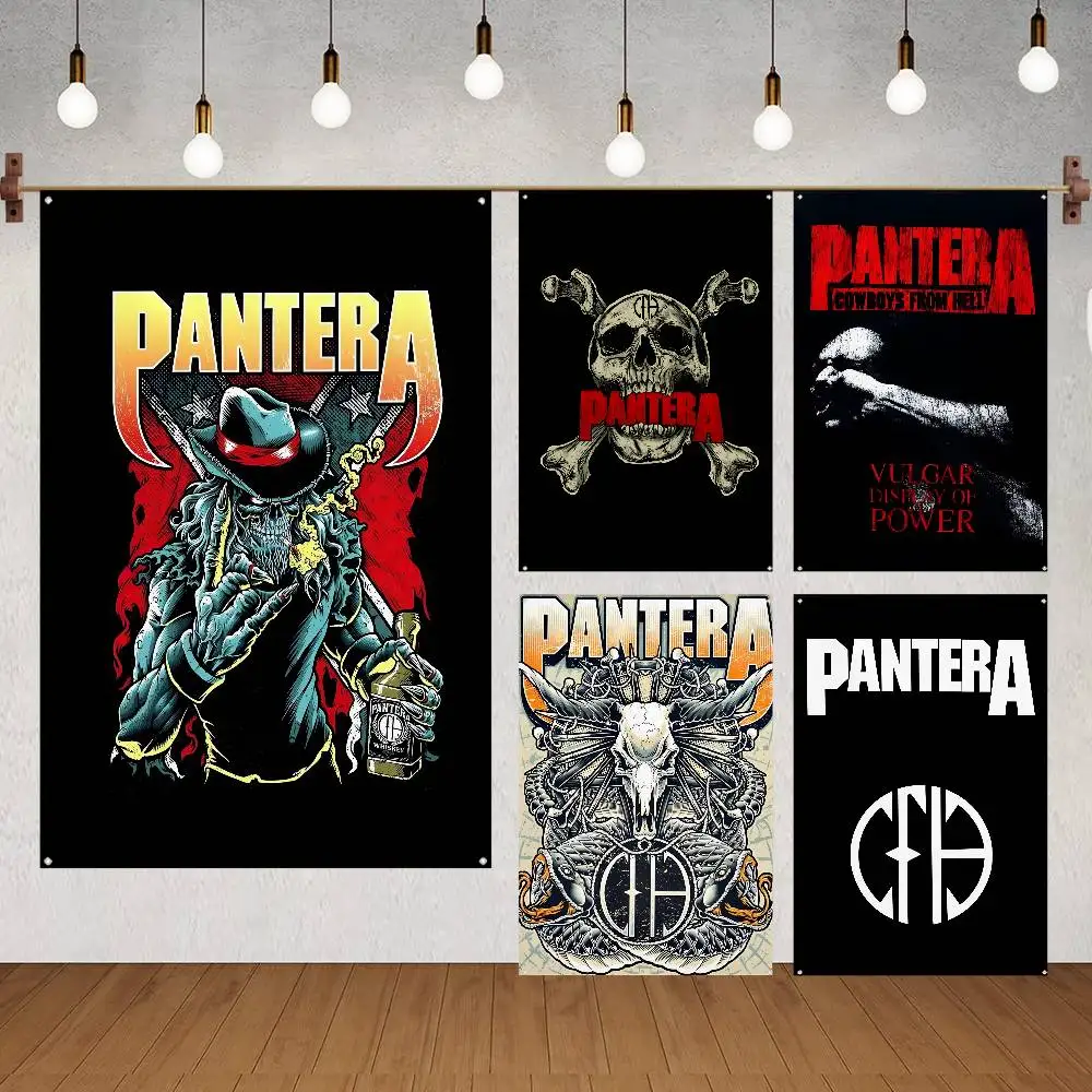 Musik P-Pantera Band-Flagge, individuelle Flaggen, Wandbehang, Wandteppich, dekorative Flagge für den Außenbereich, Hintergrunddecke
