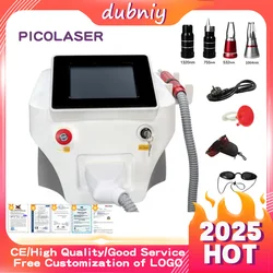 Portable Pico Laser Q Switch Nd Yag Tattoo/Freckles/Lentigo/Pigment/Eyebrow Removal&Skin Rejuvenation Black Doll Laser Machine