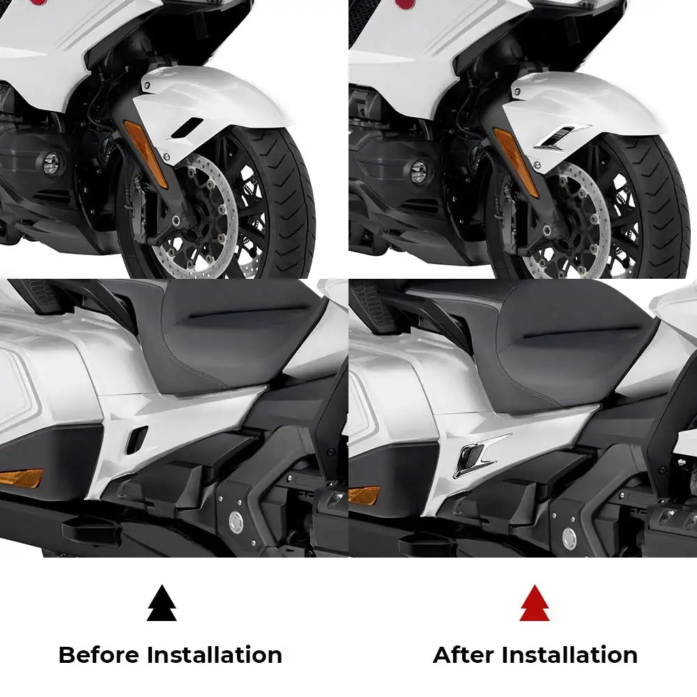 Front Rear Fender Vent Decoration Trims ABS Plastic Chrome Kit Motorcycle Part Fit For Honda Gold Wing Tour Airbag DCT 2018-2025