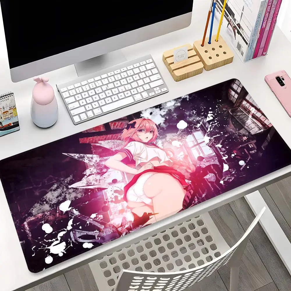 Anime Astolfo Mouse Pad Gaming trend Locking Edge Big Computer Gamer Large Rubber Art Mousepad Laptop Desk Mat