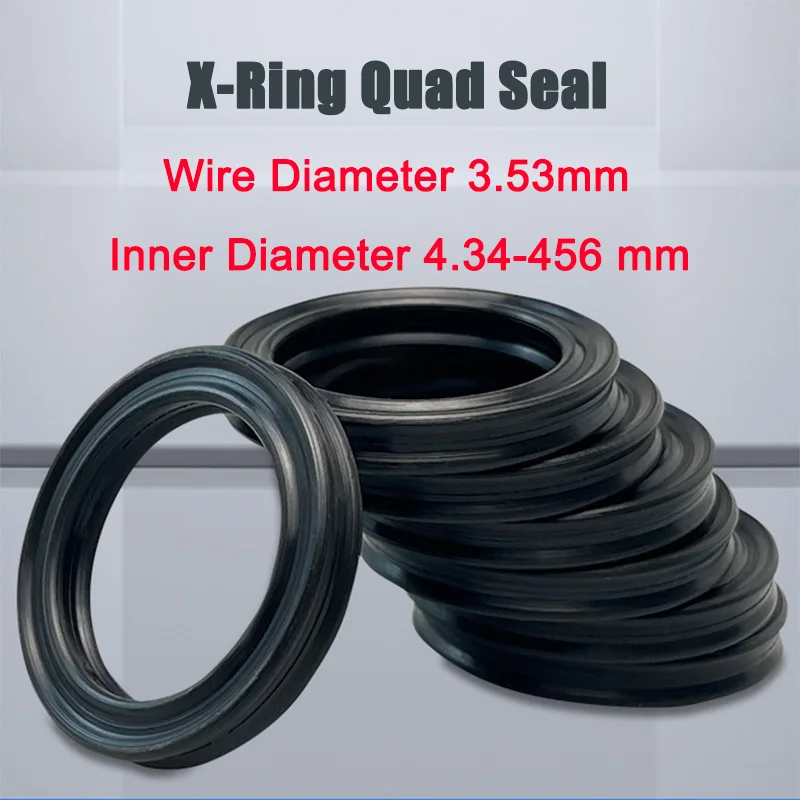 X-Ring (Quad Ring) Seals,3.53mm Diameter,Zero-Leakage Four-Lip Design for Hydraulic/Pneumatic Systems,NBR Material