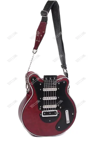 Creative Leather Guitar Shape Purse Women Fashion Single Shoulder Handbag