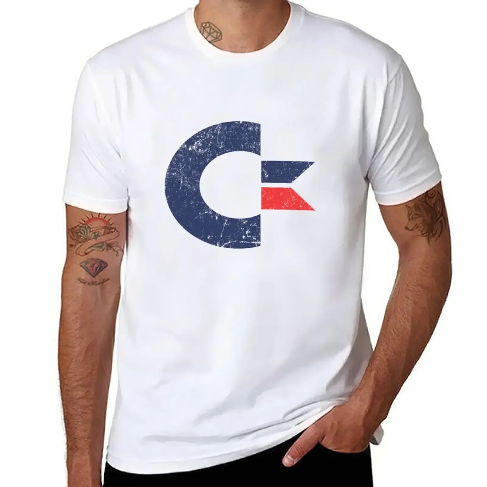 Commodore-Camiseta de anime internacional para hombre, camisa vintage, diseño de aduanas, ropa kawaii, moda