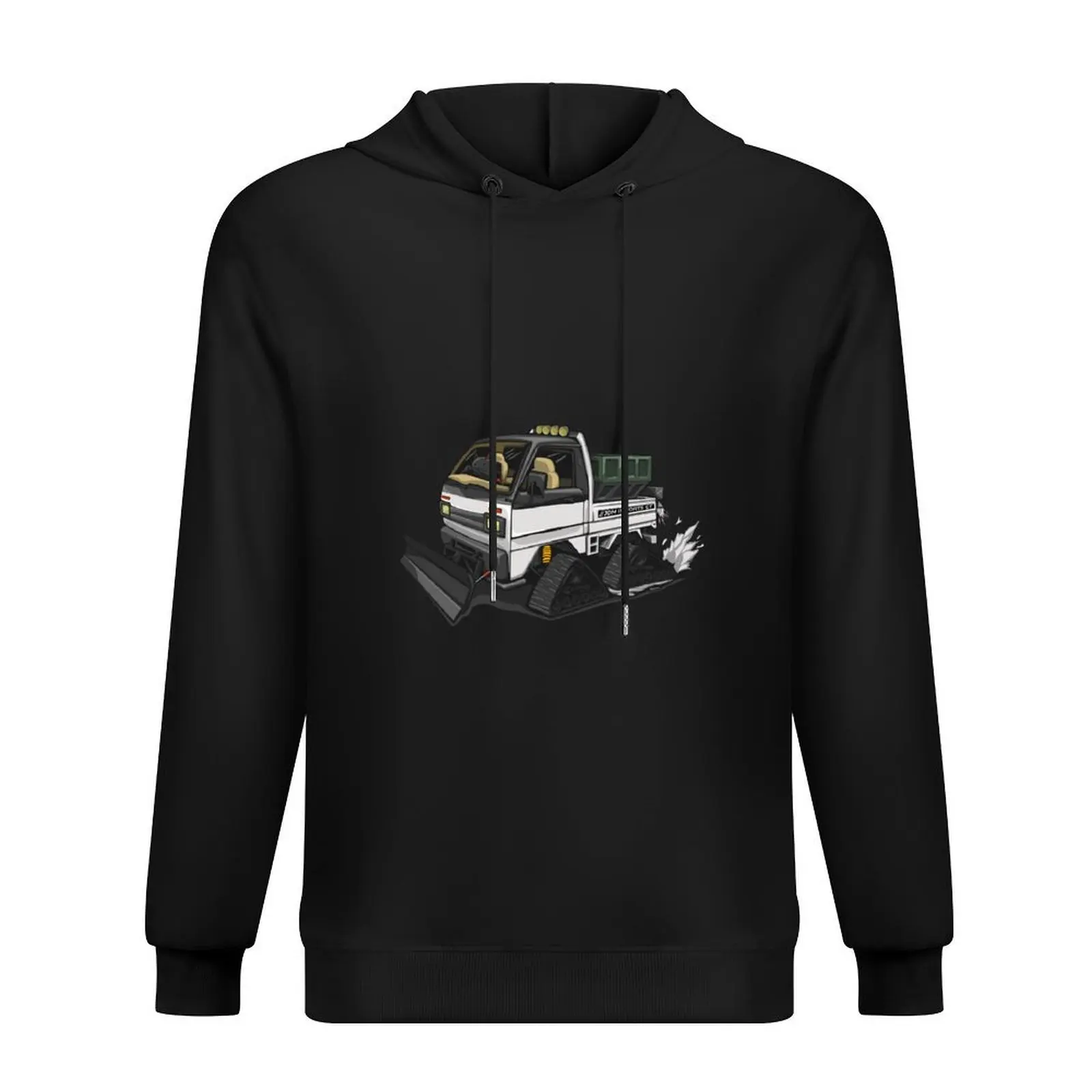 

Winter Kei Truck w/ Plow & Tracks in the Snow Hoodie autumn clothes fashion men mens clothes men's sweat-shirt set hoodie man