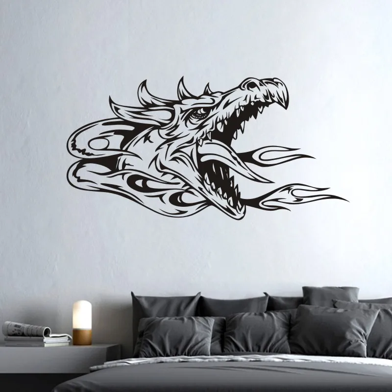 Dragon Vinyl Wall Decal Long Car Sticker Posters Quadro Parede Decor Mural Wild Animal