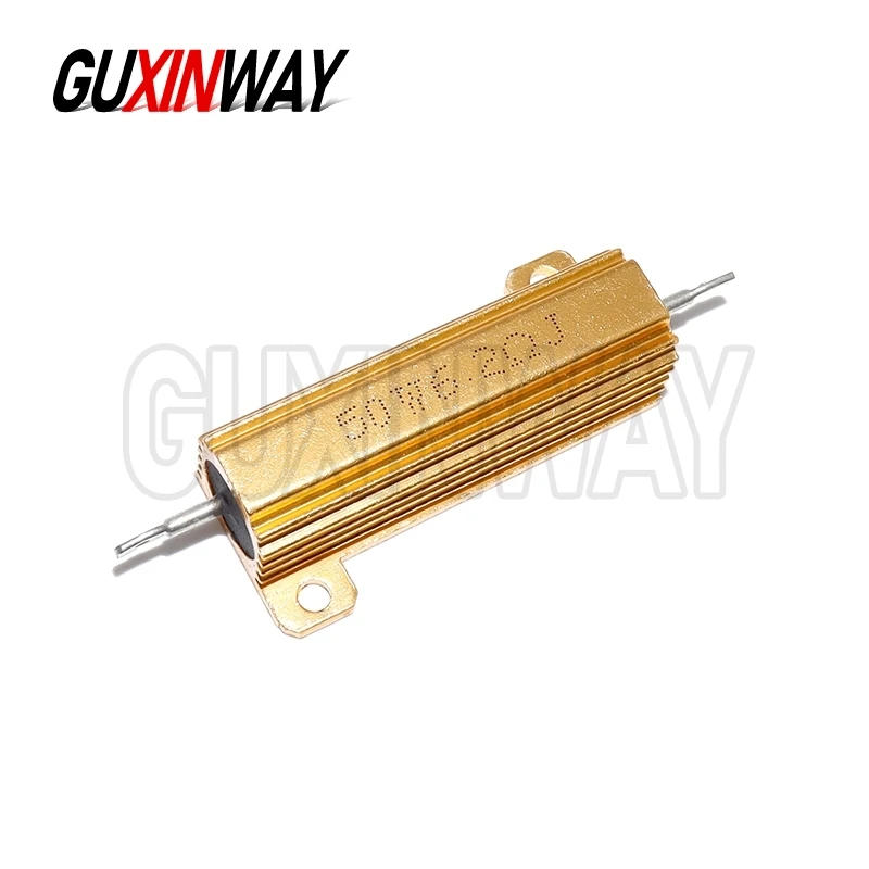 1 قطعة RX24 50 واط 100 واط الألومنيوم الطاقة معدن شل حالة Wirewound المقاوم 0.01R ~ 100 كيلو 1 4 6 8 10 20 200 500 1 كيلو 10 كيلو أوم #4