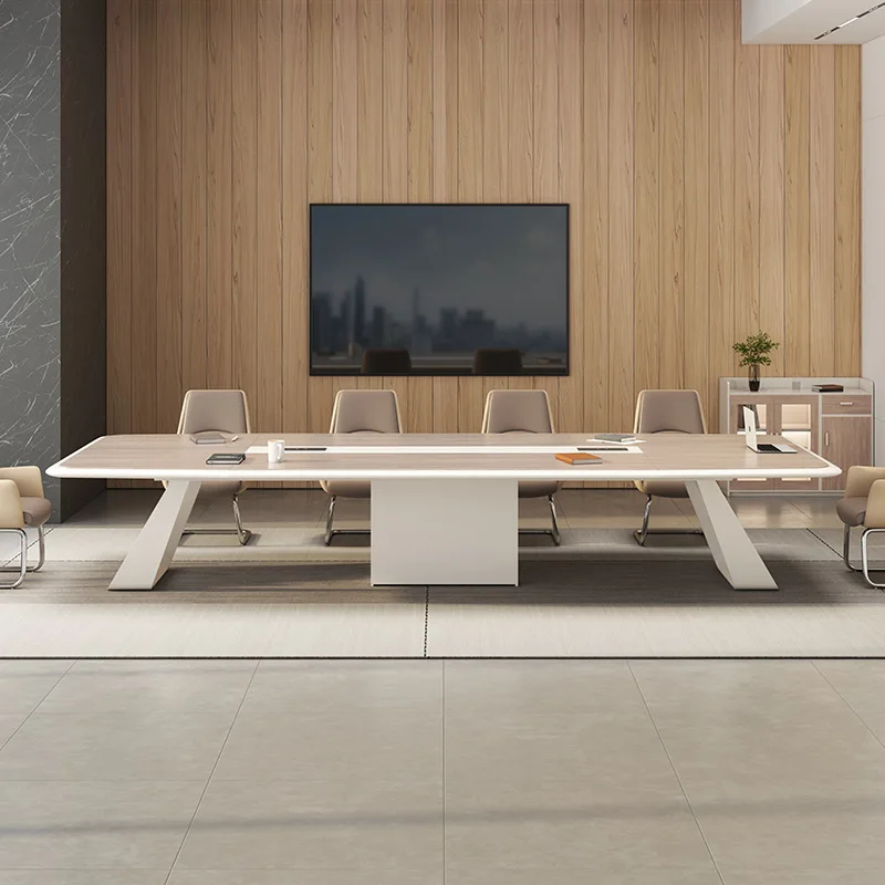 Modern simple office meeting room Long Painting meeting negotiation and chair combination