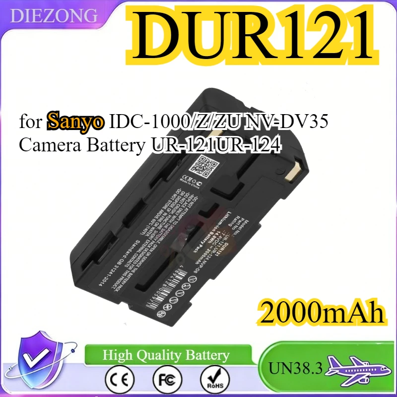 UR121UR UR-121UR Digital Batteries for Sanyo IDC-1000/Z/ZU NV-DV35 Camera Battery UR-121UR-124