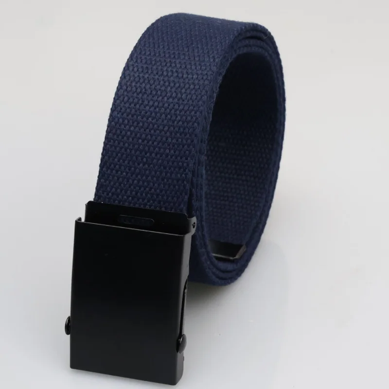 3,8 cm Casual Canvas Gürtel Silber Legierung Schnalle Einfarbig Outdoor Bequeme Baumwolle Sport Gürtel Unisex – Detail 6