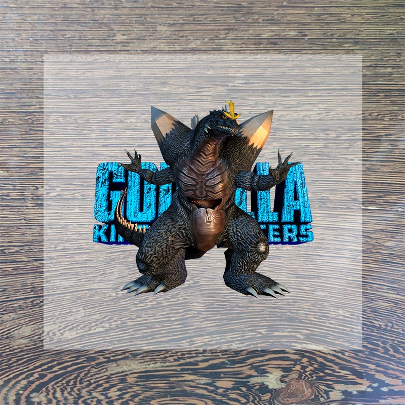 Godzillas VS KingKongs Heat Transfer Stickers New Anime Monster Orangutan Figures Iron on Patches Clothing Cap Bag DIY Appliques