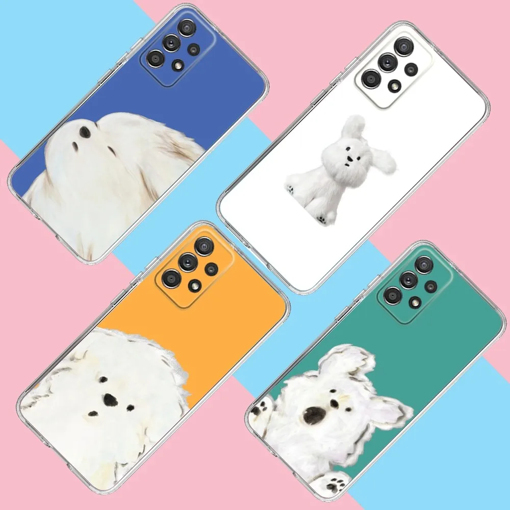 Scribbled Puppy Phone Case  For Samsung S30,S23,S21,S22,S20,Ultra,S20,S10,S9,S8,PIus Soft Clear Silicone Cover