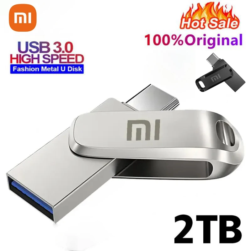 Оригинальный металлический USB флеш-накопитель Xiaomi, портативный флеш-накопитель большой емкости Usb, высокоскоростная передача файлов, Водонепроницаемая USB-память