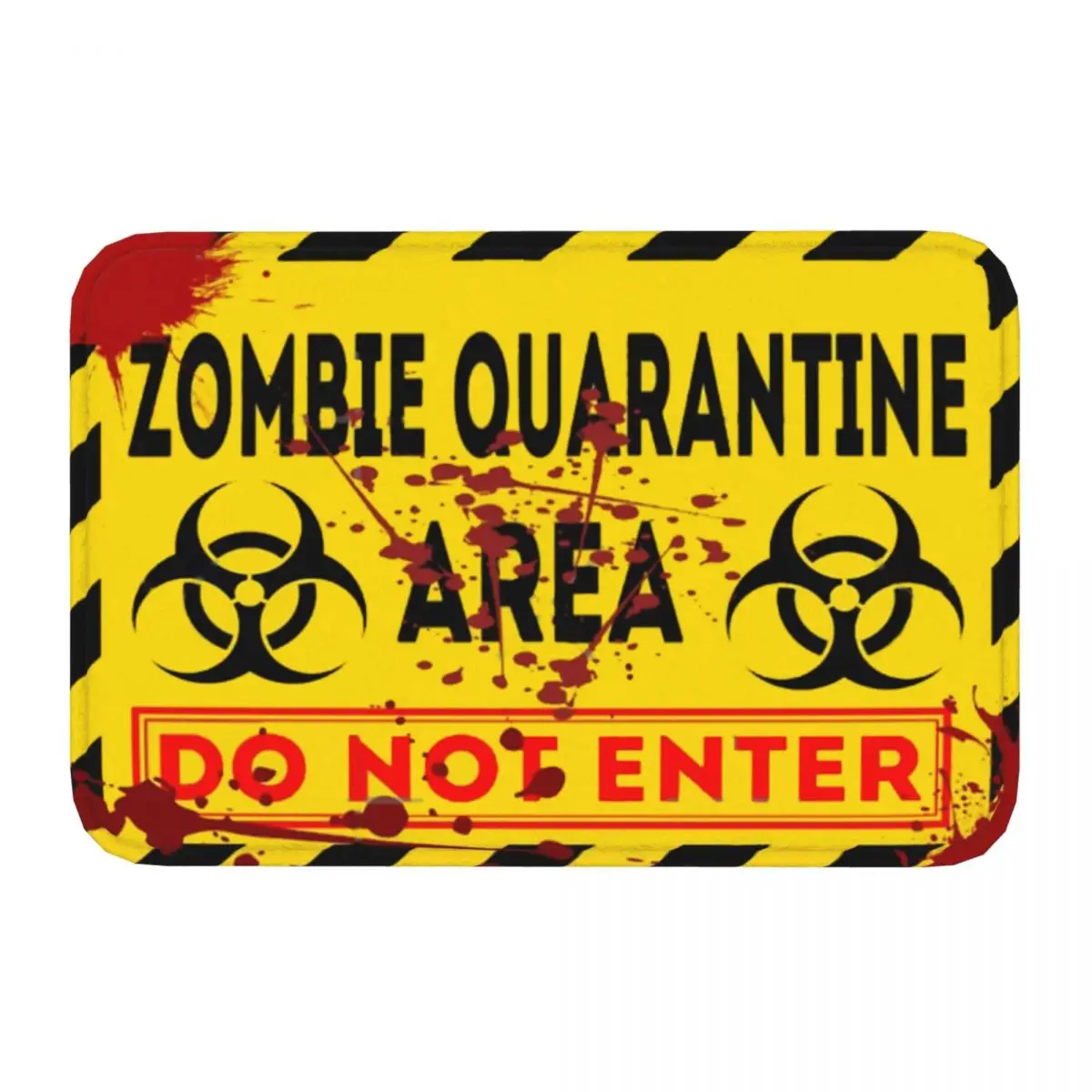 Zombie Quarantine Area Bedroom Mat Scary Movie Doormat Living Room Carpet Outdoor Rug Home Decoration