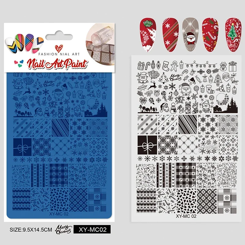 Nail Printing Steel Plate Lace Butterfly Flower Snake Grid Pattern Nail Transfer Template Nails Art Stencil Stamp Tool