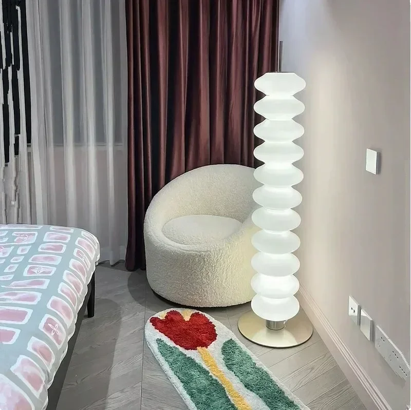 Nordic Creative Gourd LED Floor Lamp White Living Room Sofa Bedroom Danish Designer Standing Lamp Lighting Home Decor Table Lamp