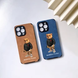 Official Baron Filou Fashion Bear Soft Case For Iphone 16 15 14 13 12 11 Pro 7 8 Se Plus Xr X Xs Max Phone Cover Fundas Capa