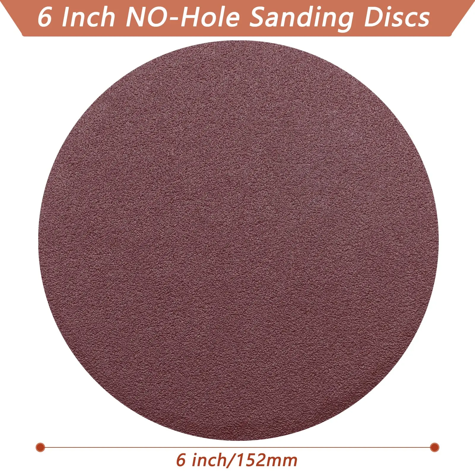 6 Inch PSA Sanding Discs 40-2000 Grits Self Stick Aluminum Oxide Sandpaper for Random Orbital Sander Wood Metal Dry Polishing