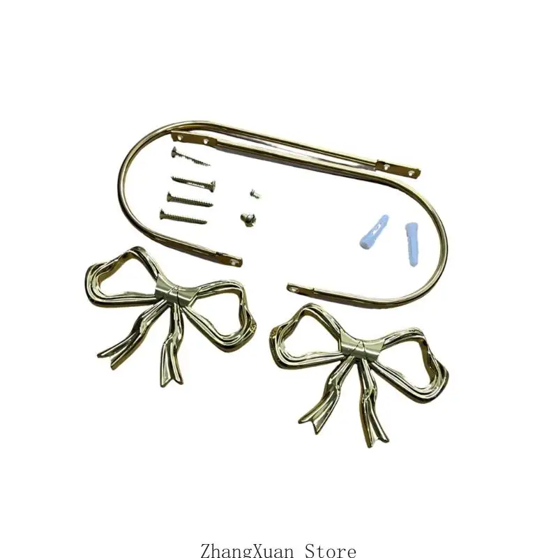 Hochwertige, bronzefarben lackierte Vorhangbefestigungen, 2-teiliges Set, inklusive Schrauben für eine einfache 3 x – Detail 9
