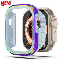 Aluminum alloy Case For Apple Watch Ultra 49mm S10 9 8 7 6 5 4 3 2 SE TPU Bumper+Metal Frame For iWatch 46mm 42mm 45/44/41/40mm