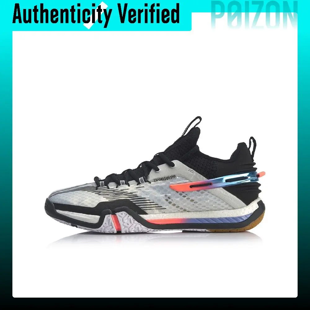 Li Ning Quick Start Saga Textile, Synthetic Leather Professional Cushioning Slip Resistant Abrasion Resistant Low top AYAQ009-1