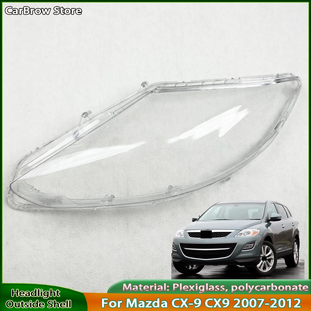 

For Mazda CX-9 CX9 2007 2008 2009 2010 2011 2012 Car Front Headlight Cover Lampshade Lampcover Head Lamp light Covers Shell