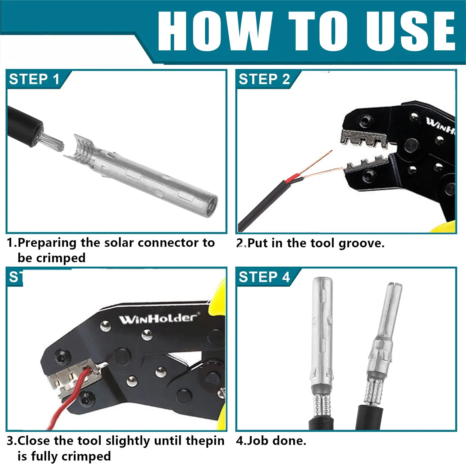 Crimping Pliers Clamp Tools Set Cable Terminals Kit Ratcheting Wire Crimpe Multifunctional With 5 Non-Insulated Jaw