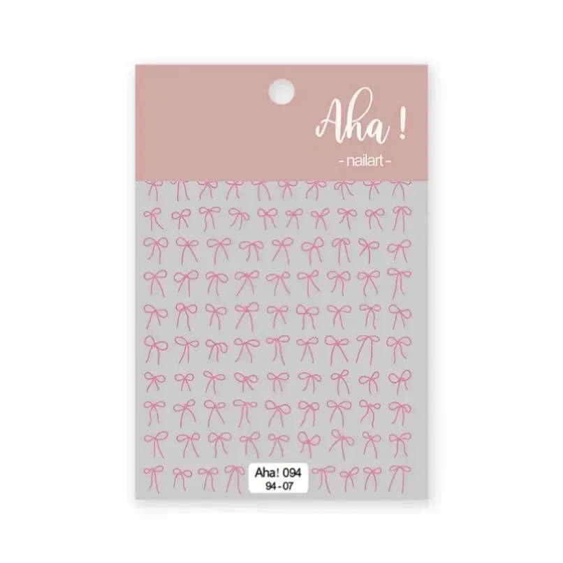 Black White Pink Mini Bowknot Design Nail Art Sticker Self Adhesive Lace Ribbons Bow Butterfly Decals Nail Art Decoration