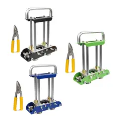 Metal sheet edge roller bender, portable, for producing folded edges,