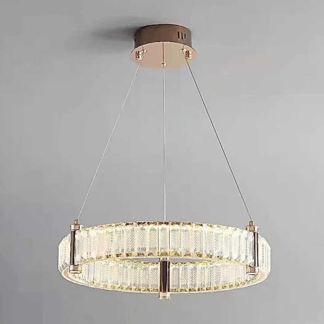 Living room luxury style crystal main light modern and simple dining room 2023 new crystal charm LED