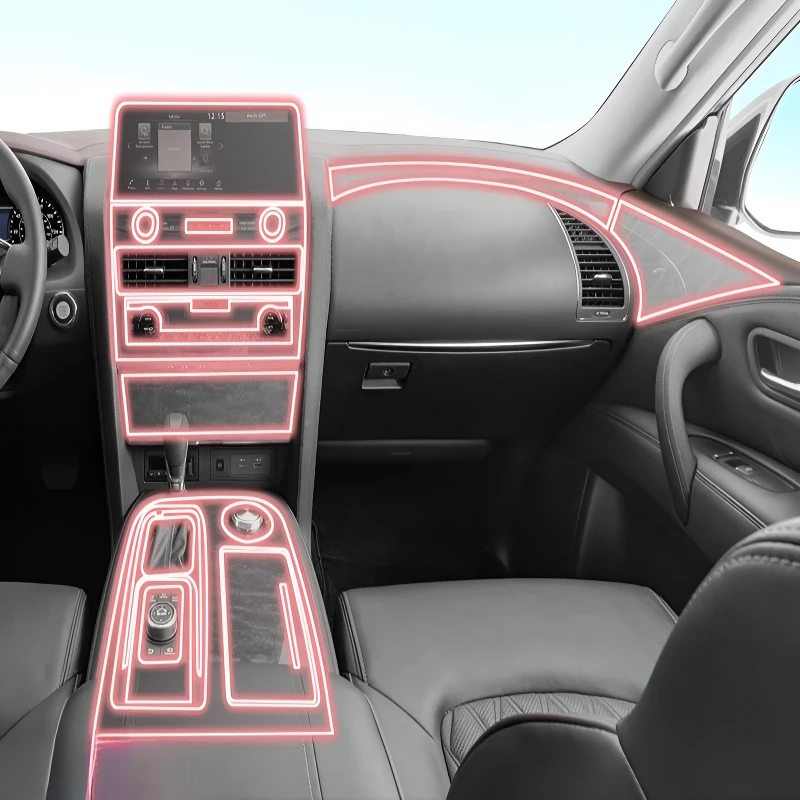

For Nissan Patrol Overseas version 2025 Dashboard Multimedia Navigation Transparent Anti-Scratch Protection Film Modification