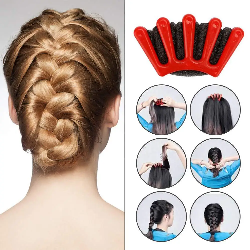 3 Colors Lady French Hair Braiding Tool Weave Sponge Plait hair Twist Hairstyling Braider DIY Accessories Lazy Hair Braid Tools