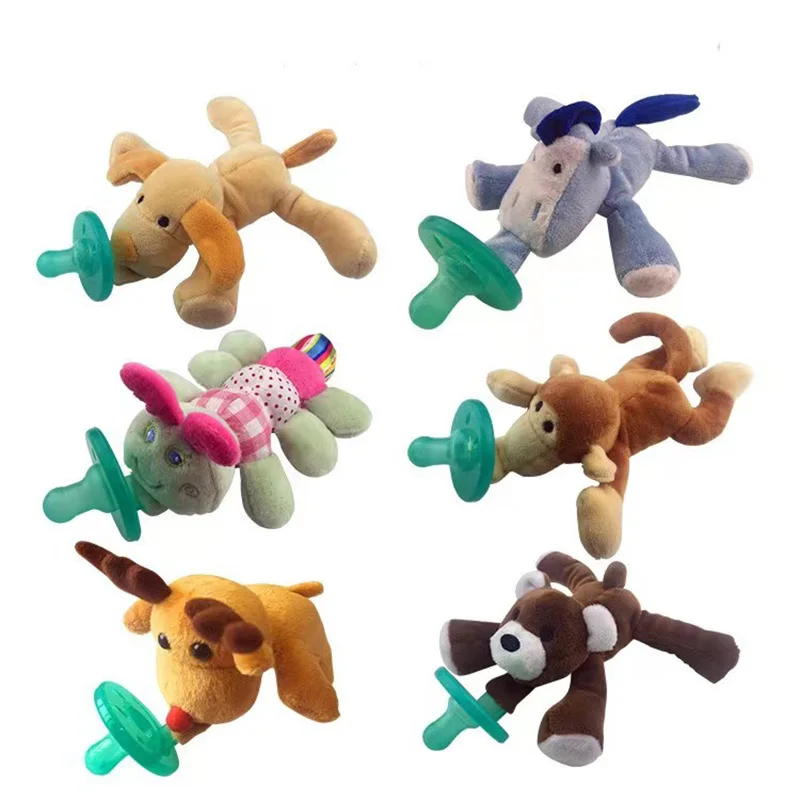 Newborn Baby Pacifier Silicone Cute Cartoon Animals Shape Pacifier Detachable Doll Babies Outing Sleeping Pacify Tool Baby Toys