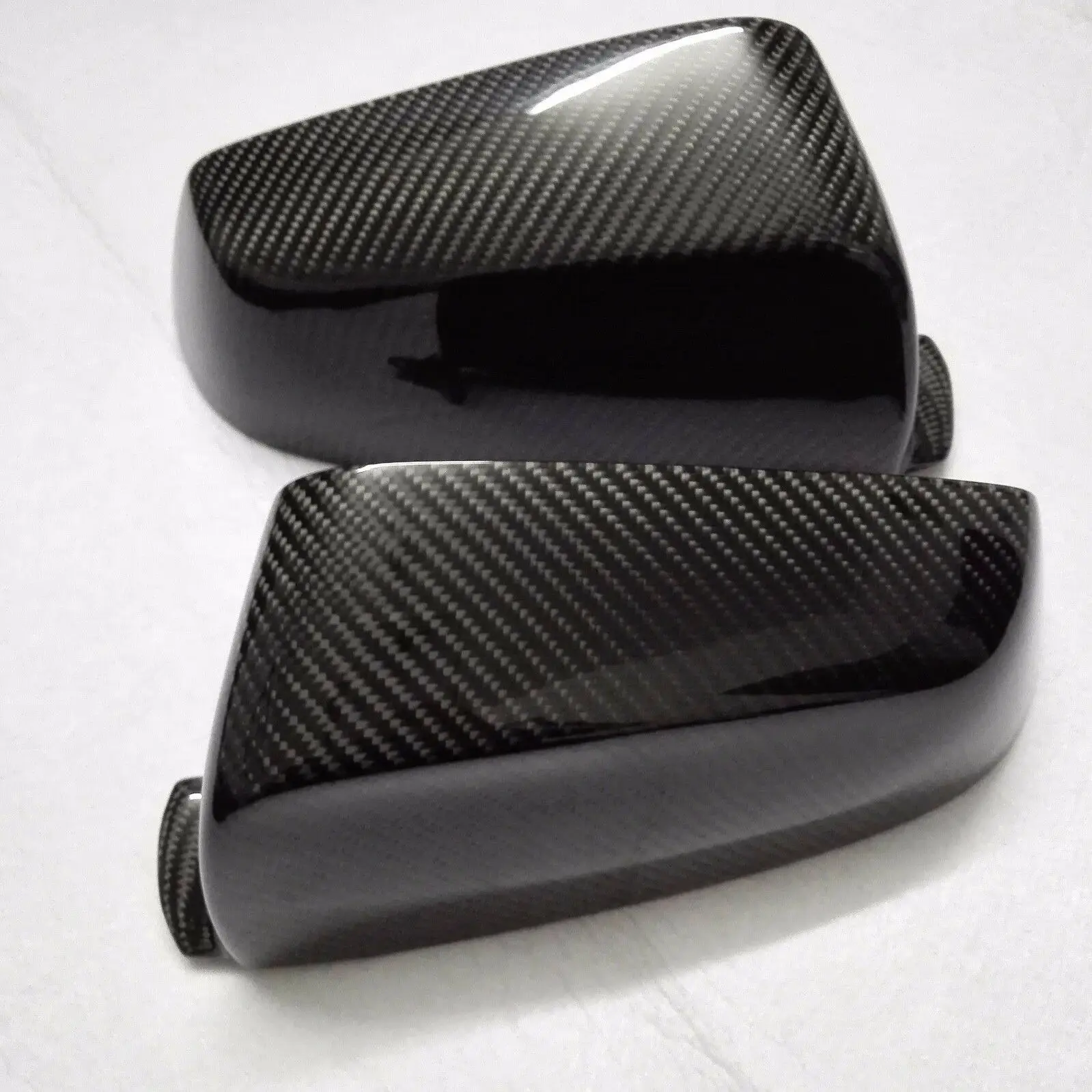 2PCS Carbon Fiber Mirror Cover Car Exterior Rear View Cap Rearview Shell Case For BMW 5 Series GT F07 2010-2013