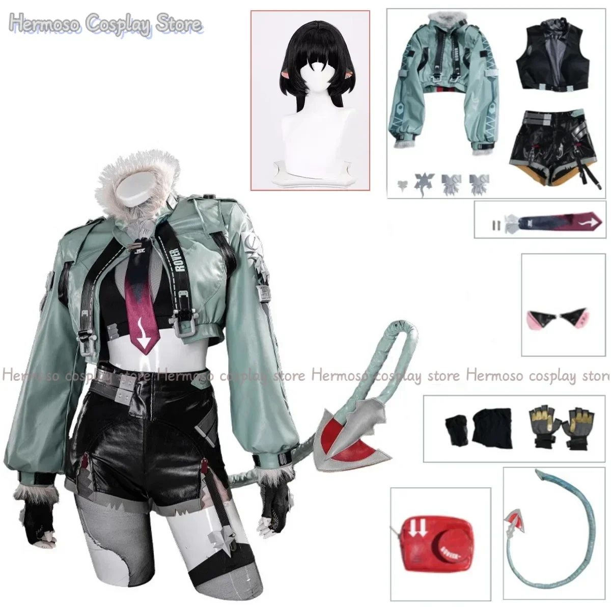 

Game Zenless Zone Zero Jane Doe Cosplay Costume Wig Fashion Sweet Uniforms Outfit Women Activity Party Role Play Clothing Set