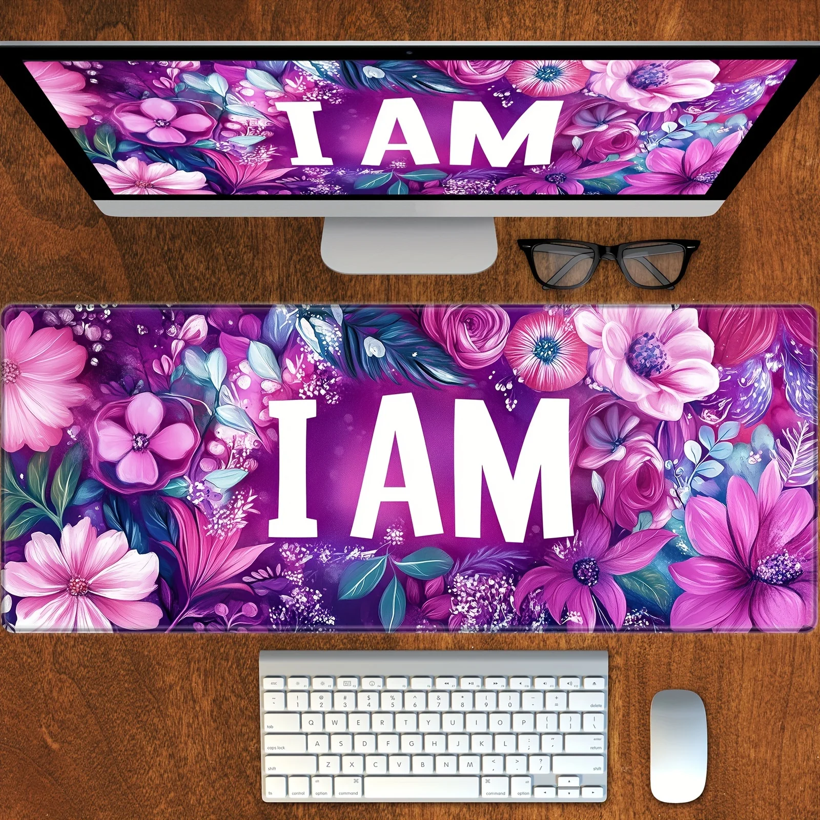 Colorful flower Game mouse pad Non-slip rubber desk mat Game Player Office gift Game player desktop