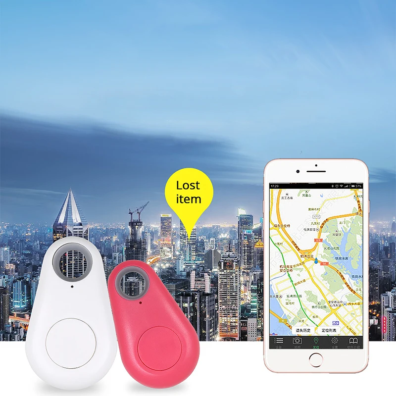 Mini Device  Smart Water Droplet GPS Tracking Anti-Lost Bluetooth Locator Tracer for Pet Kids Car Wallet Key Collar Accessories