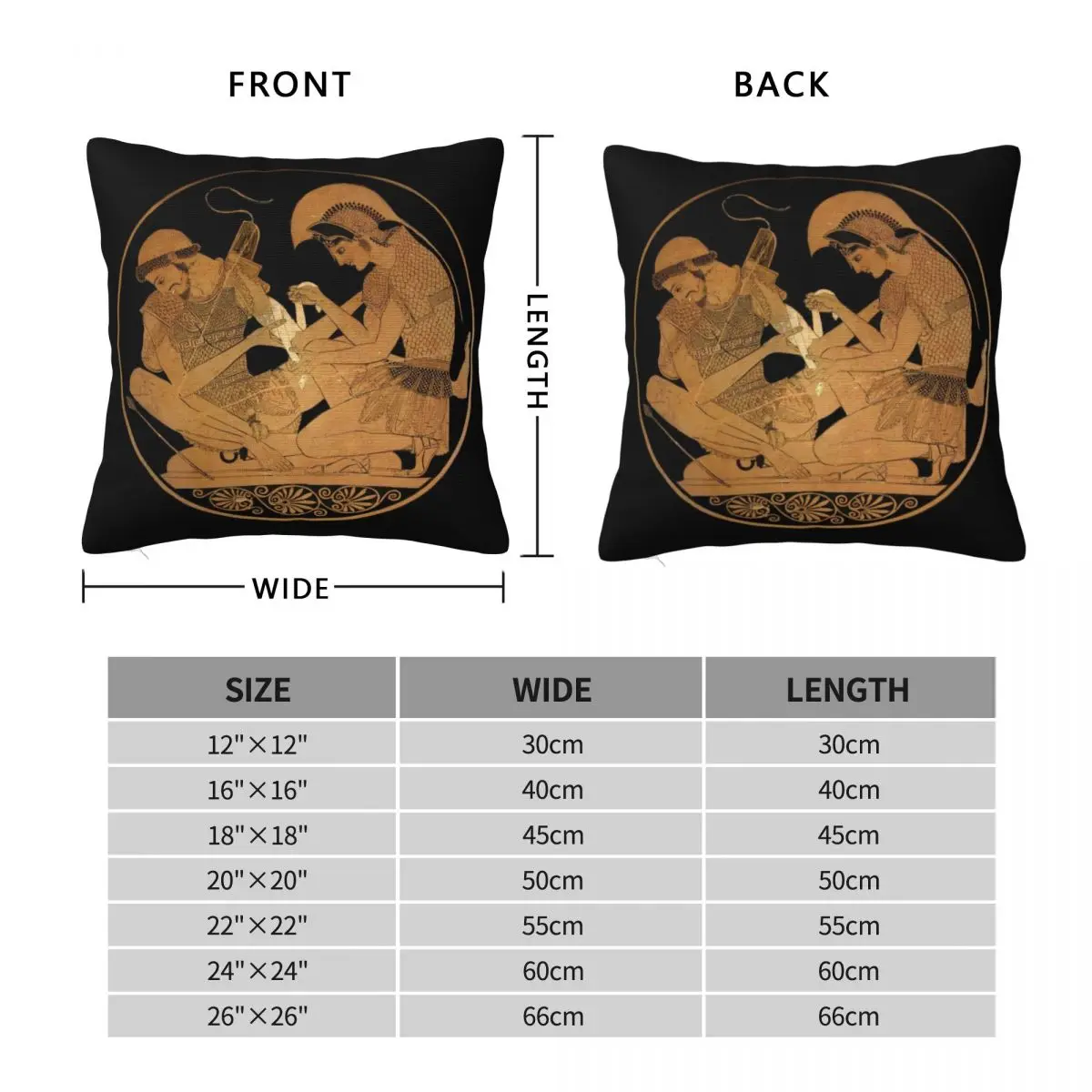 Achilles Bandages Patroclus Square Pillowcase Polyester Linen Velvet Pattern Zip Decor Sofa Cushion Cover Wholesale