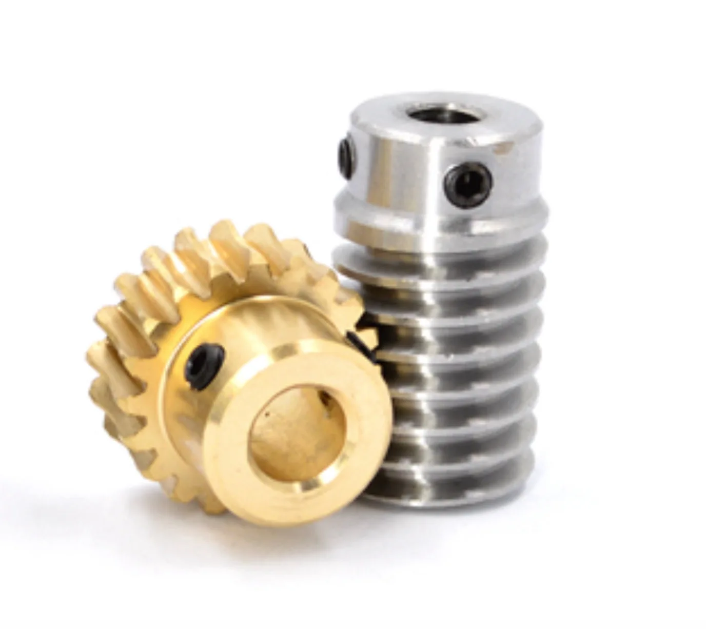1.5M-25T Reduction Copper Worm Gear Reducer Transmission Parts Gear Hole:10mm Rod Hole:10mm