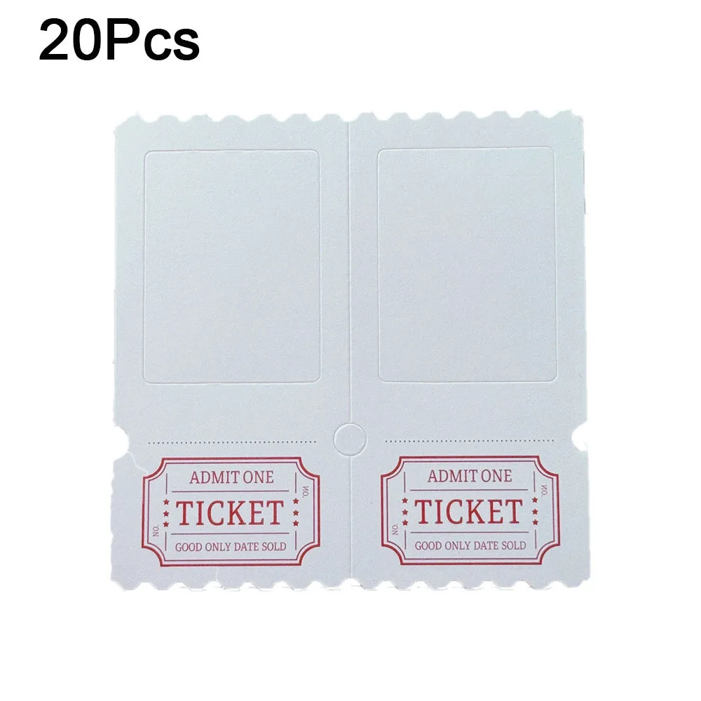 

20Pcs Paper Film Ticket Root Bookmark Collectible DIY Scrapbooking Slideshow Transparent Card Peripheral Blank