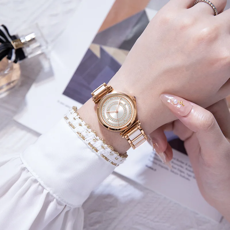 New Automatic Luxury Fashion Ceramic Girls Watch Classic Niche Trend Gift Waterproof Quartz Watch
