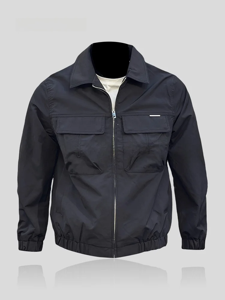 

Slim Fit Outdoor Jacket for Men with Large Pockets Spring Autumn New Style Youth Workwear Upper Apparel Coat by I.T