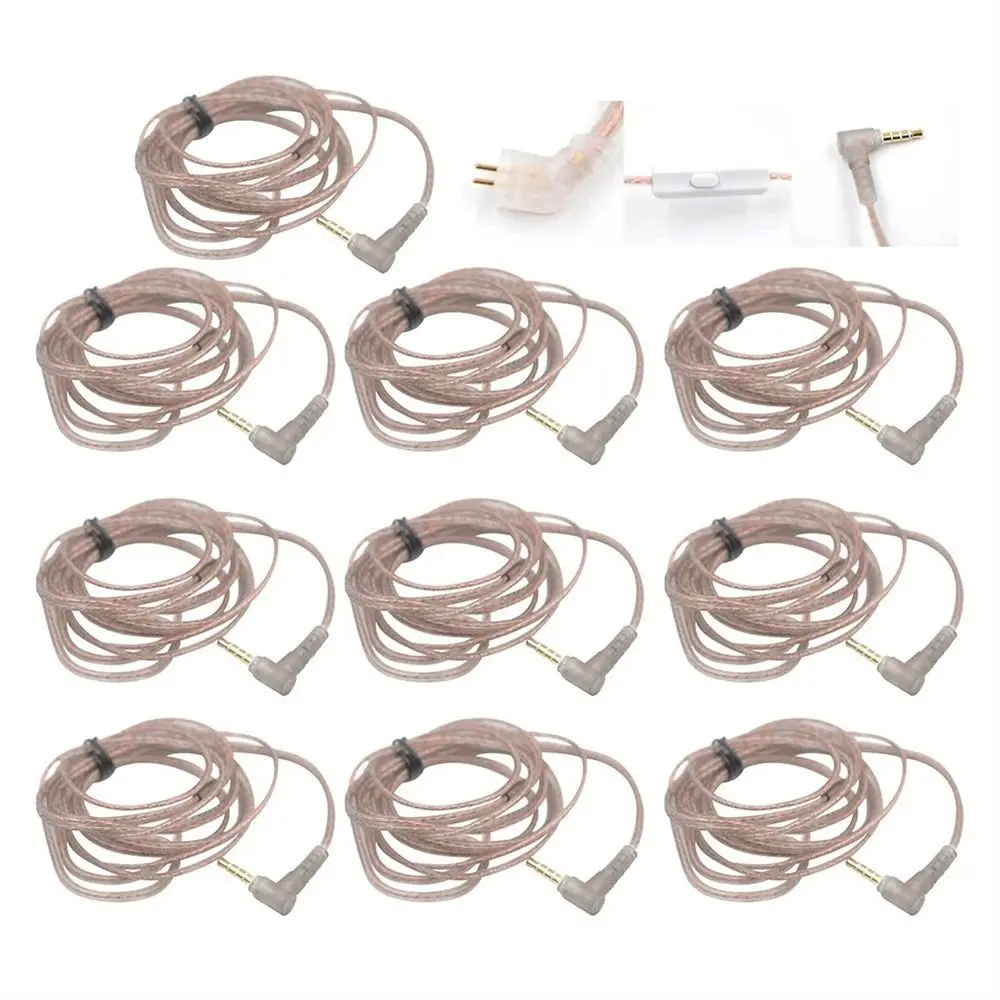 High-Purity Oxygen-Free Copper KZ Earphones Cord ZS10 Earphone Wire Silver Plated Twisted Upgrade Cable For KZ ZEX