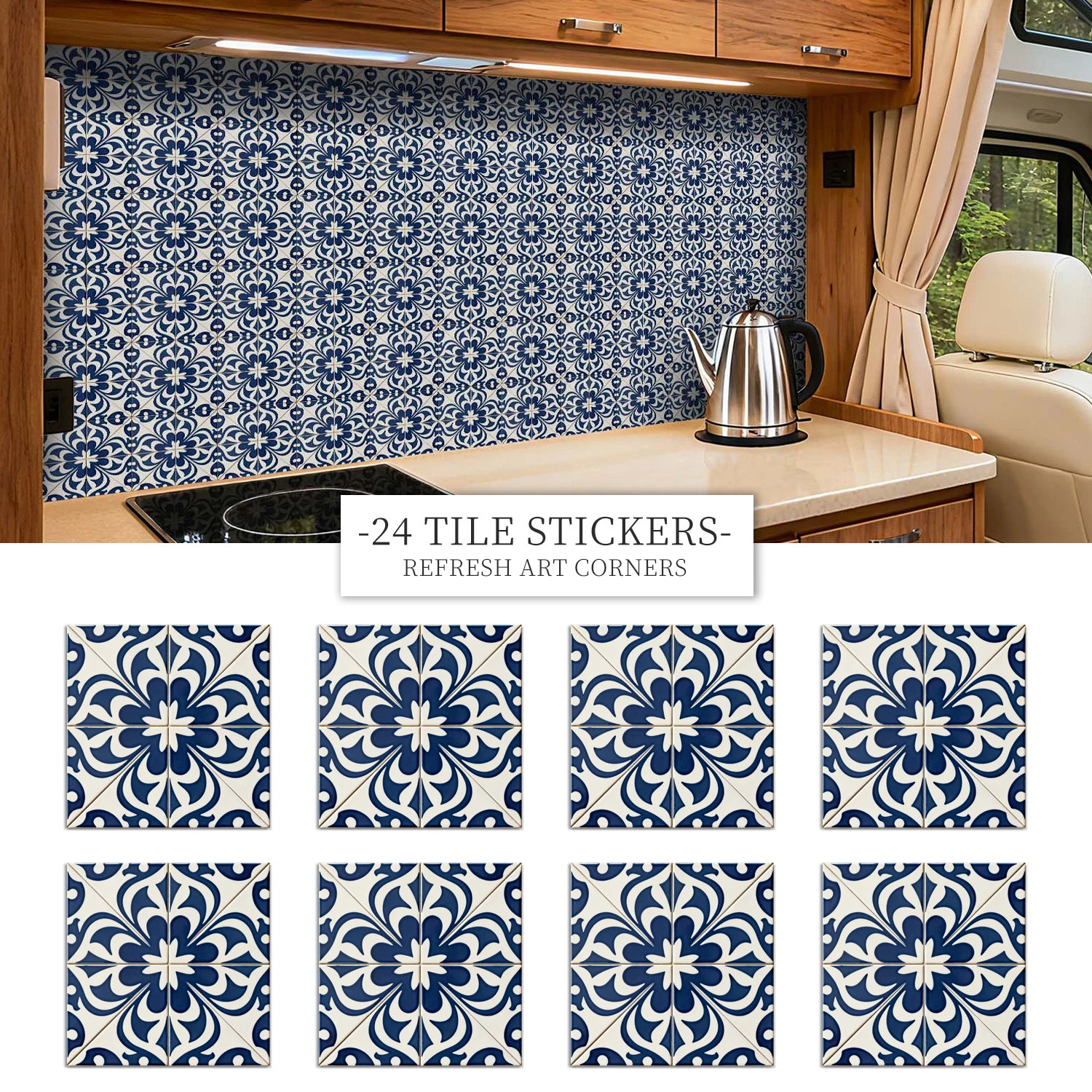 

36 self-adhesive PVC tile stickers, kitchen and bathroom use self-adhesive splash proof stickers for home decoration