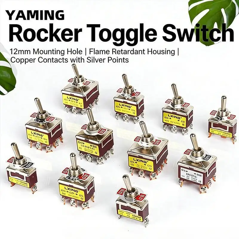 الروك التبديل تويست الذاتي قفل إعادة تعيين اثنين/ثلاثة موقف 3/6 دبابيس مقاوم للماء 15A 250VAC ON-OFF برغي اتصال