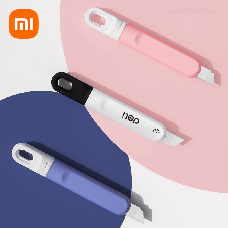 أدوات سكين Xiaomi Deli المساعدة الدوارة المحمولة Unpack Express الة قطع الورق طالب مدرسة مكتب القرطاسية قطع الإمدادات