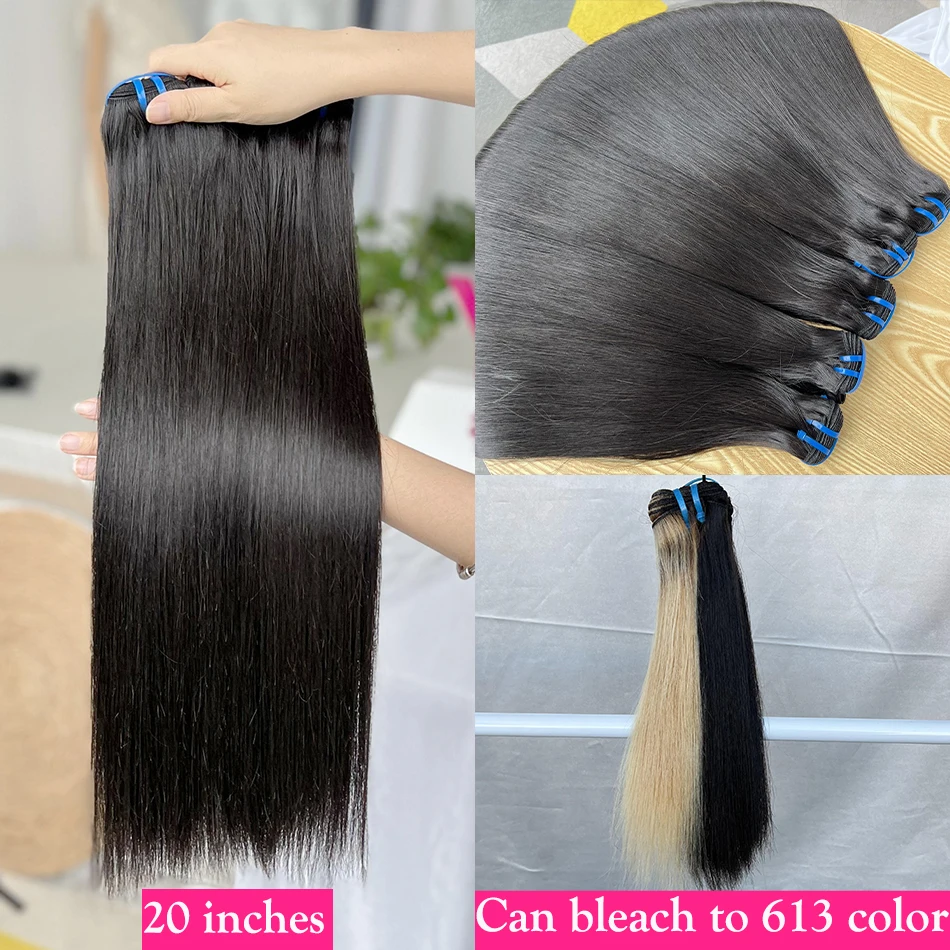 Yiwigs 15A Grade Straight 100% Human Hair Bundles Thick Sew In 10-30 inches Black 3 Bundle Deals Raw Hair Weave Extensions