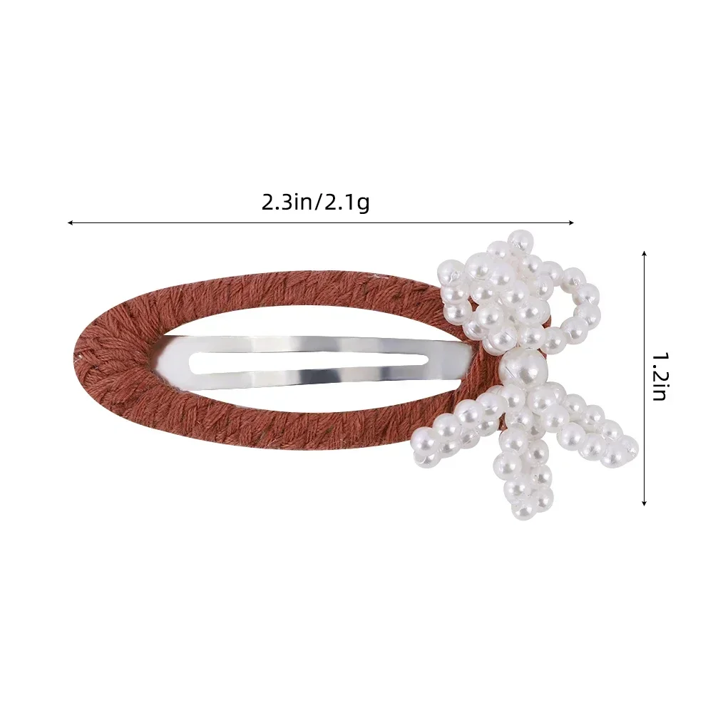 2pcs Girls Ins Imitation Pearl Bow Hair Clips Baby Girl Hairpins for Kids Barette Princess Hooks Infant Accessories Wholesale