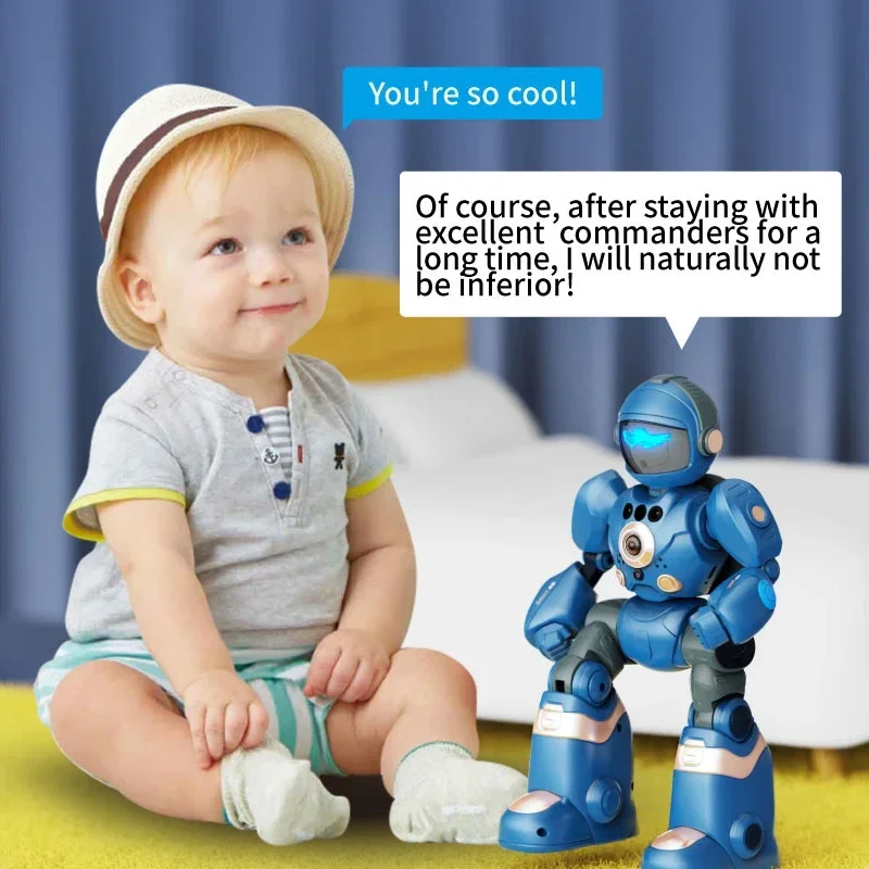 2.4G Remote Control Robot Intelligent Programming Gesture Sensing,interactive Dialogue Dancing Singing Puzzle Toy Birthday Gifts
